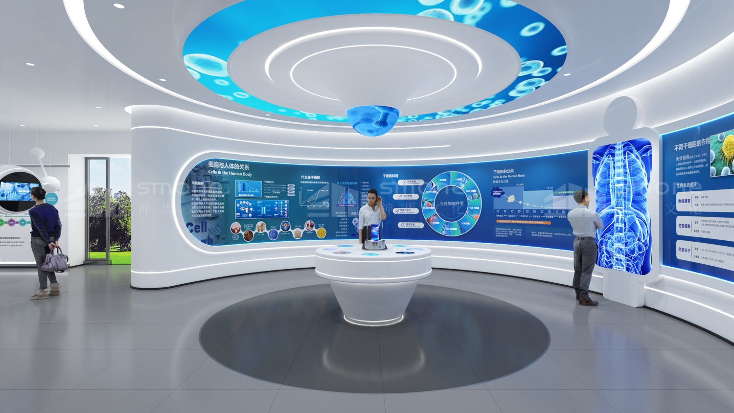 干细胞展厅设计：如何让尖端技术 “看得见、被信任”？神马文化有答案|干细胞展厅设计|干细胞科普馆设计|生物肽展厅设计|生物医药展厅设计