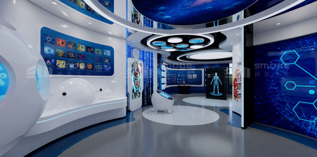 再生医学生命科技馆，如何让 “未来感” 触手可及？|干细胞展厅设计|干细胞科普馆设计|生物肽展厅设计|生物医药展厅设计|神马文化展厅设计公司
