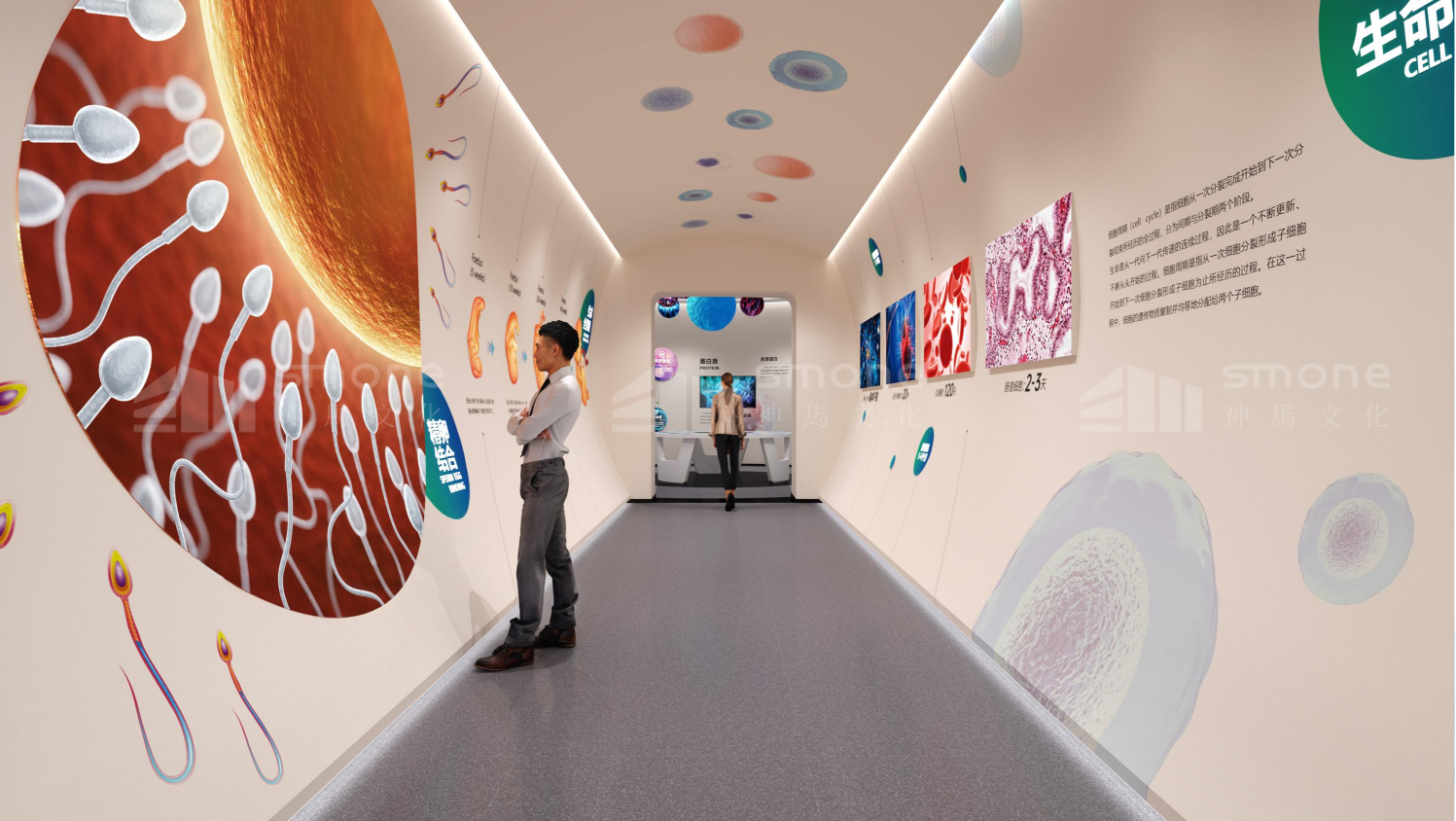金康生物科技展厅：用空间语言诠释 “生命叙事” 的 3 大核心亮点|干细胞展厅设计|干细胞科普馆设计|生物医药展厅设计|生物制药展厅设计