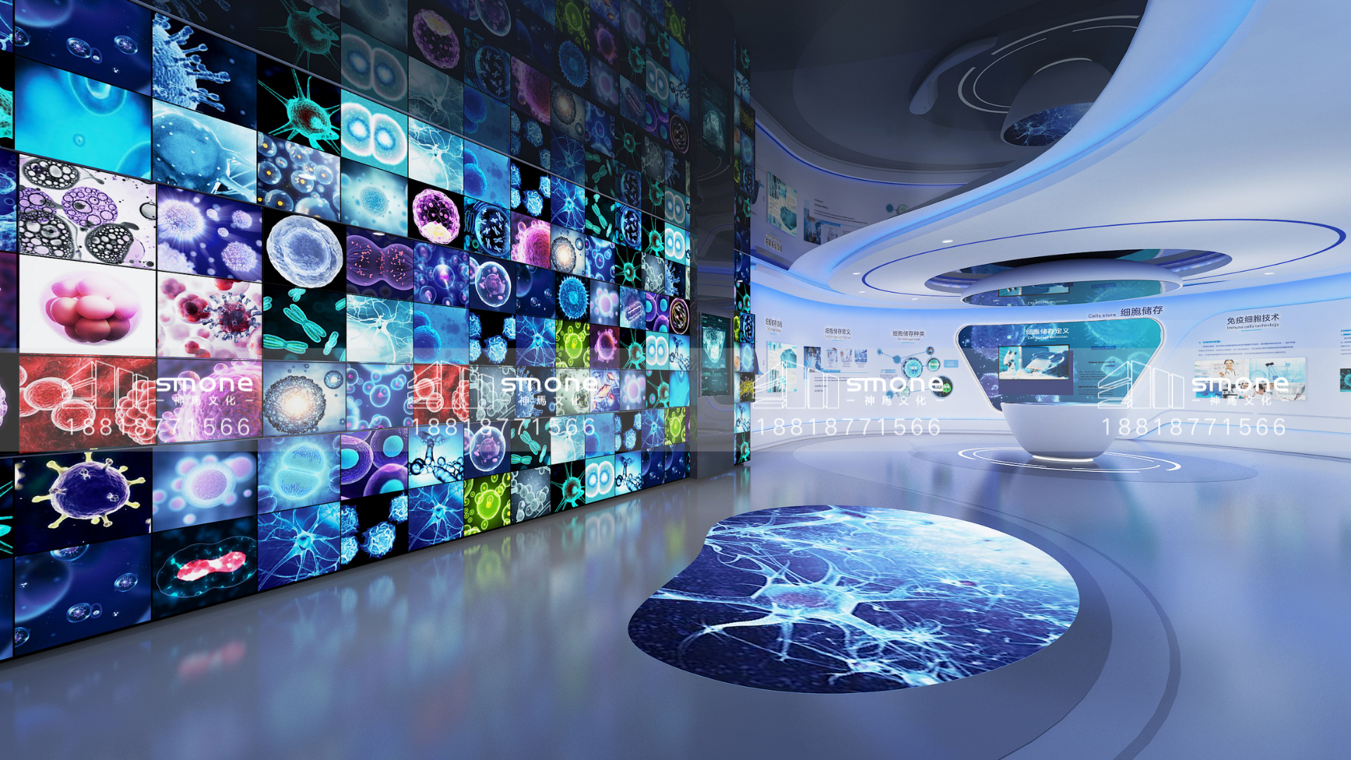 从“千企一面”到“一眼万年”：神马文化展厅设计打造让人一眼记住的细胞科技展厅|生物科技展厅|医疗器械展厅|生物医药展厅|企业展厅|神马文化展厅设计公司